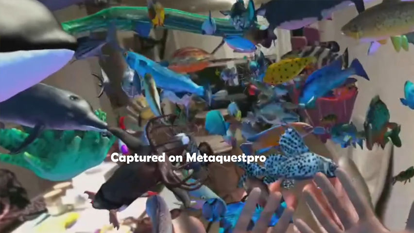 Jungle Zoo Ocean Passthrough Handtracking Demo