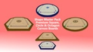 Shape Master Pack – Premium Square, Circle & Octagon Carrom Boards