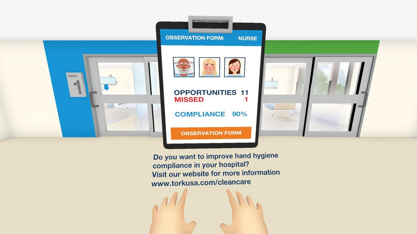 Tork VR Clean Hands Training for Hospitals