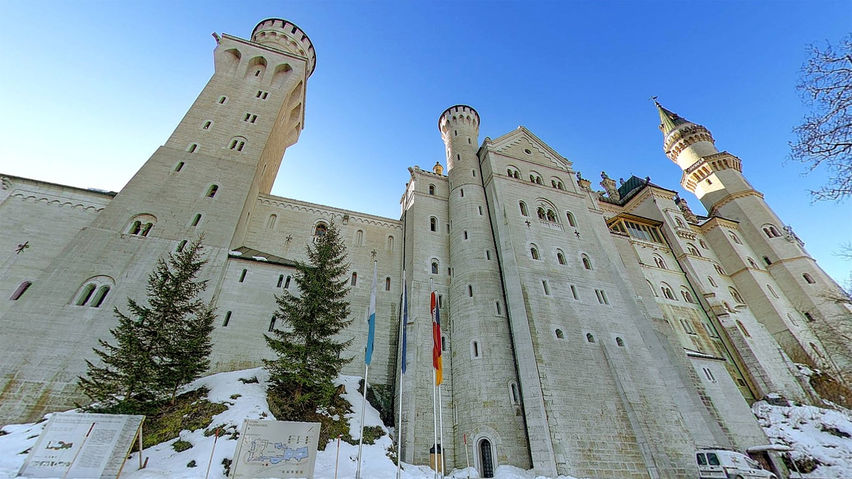 Neuschwanstein Castle Experience in Germany - inside and outside - VR Travel