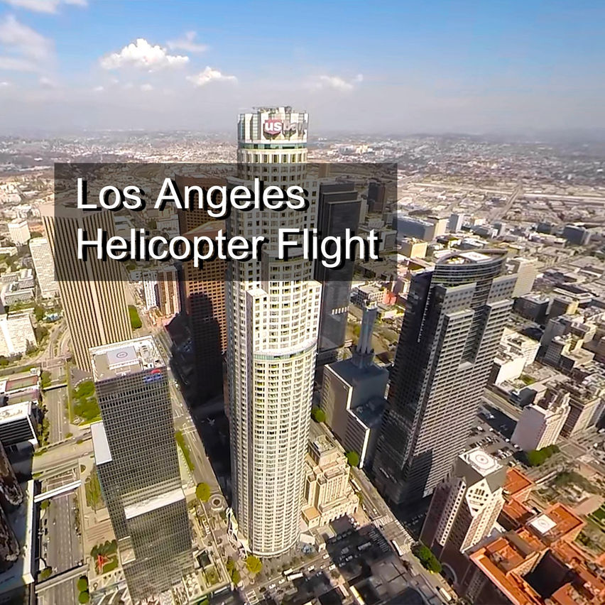 Los Angeles Helicopter Flight - Hanging outside of the helicopter - VR Travel