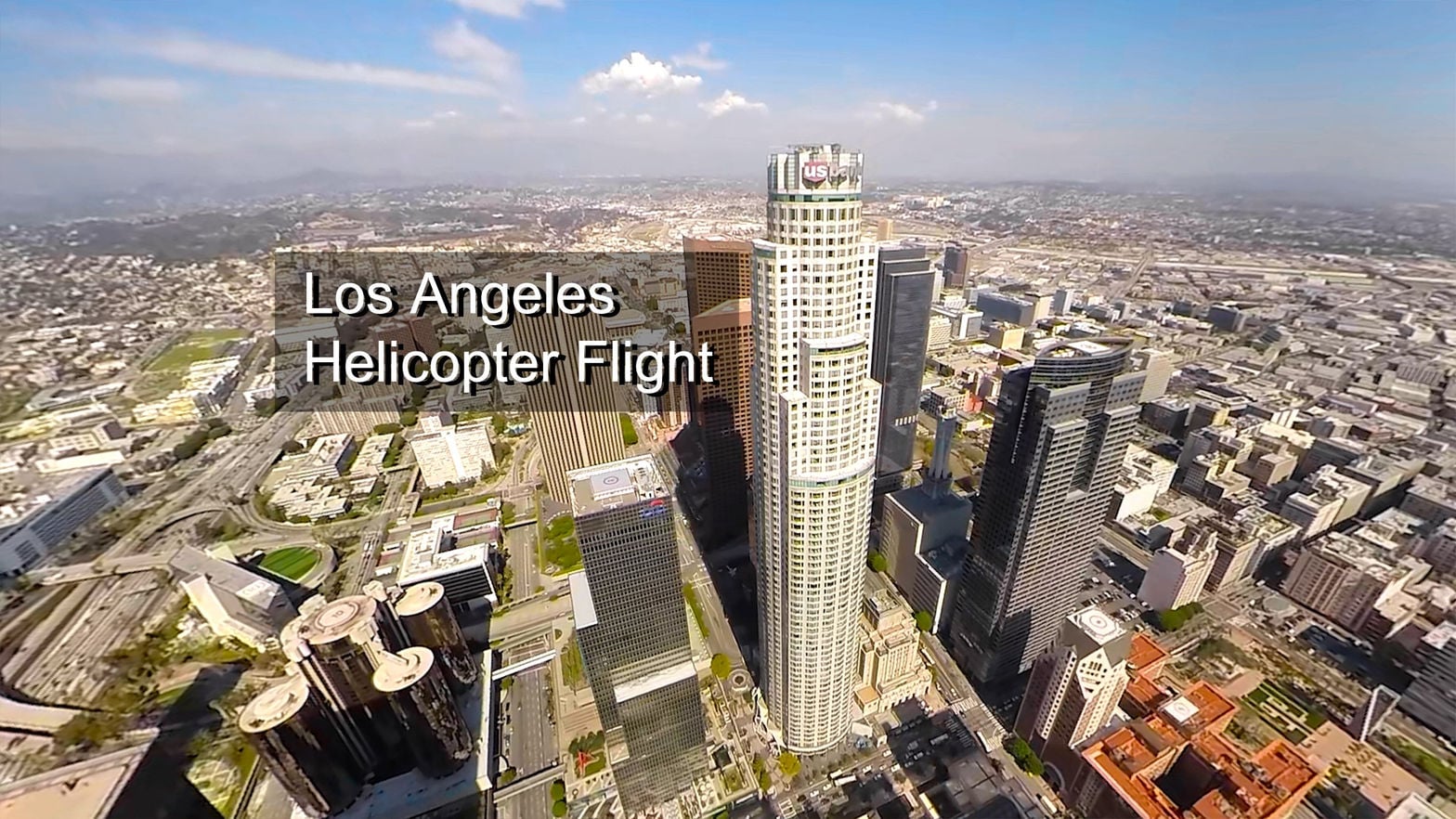 Los Angeles Helicopter Flight - Hanging outside of the helicopter - VR Travel