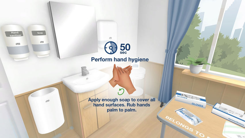 Tork VR Clean Hands Training for Care Homes