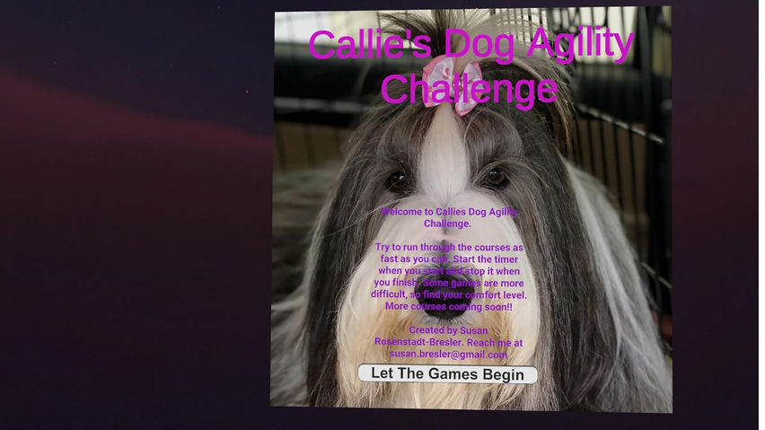 Callie's Canine Agility Challenges