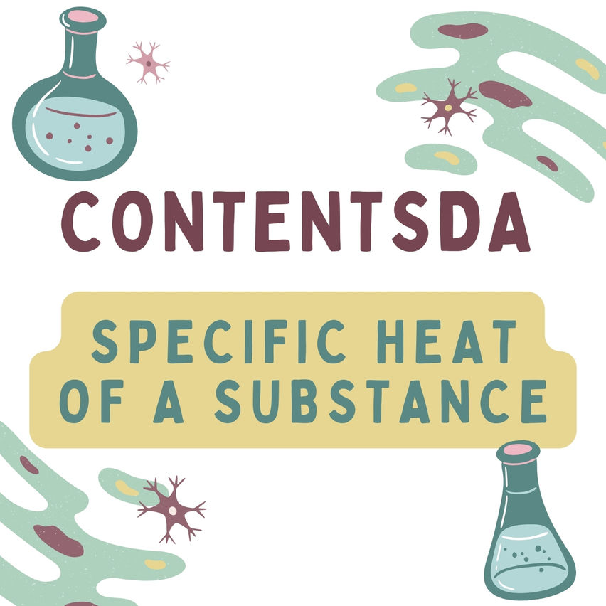 Specific Heat of a Substance - ContentsDa Science Experiment