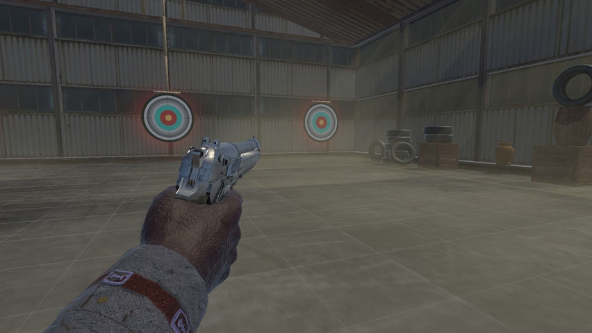 Gun Shooting Range with Pistol