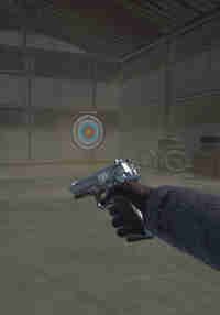 Gun Shooting Range with Pistol