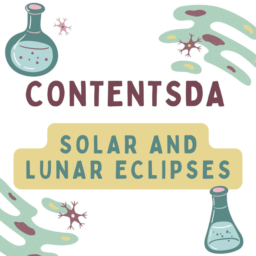 Solar And Lunar Eclipses - ContentsDa Science Experiment