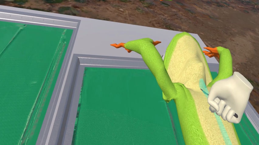 A frog that swallowed a ring