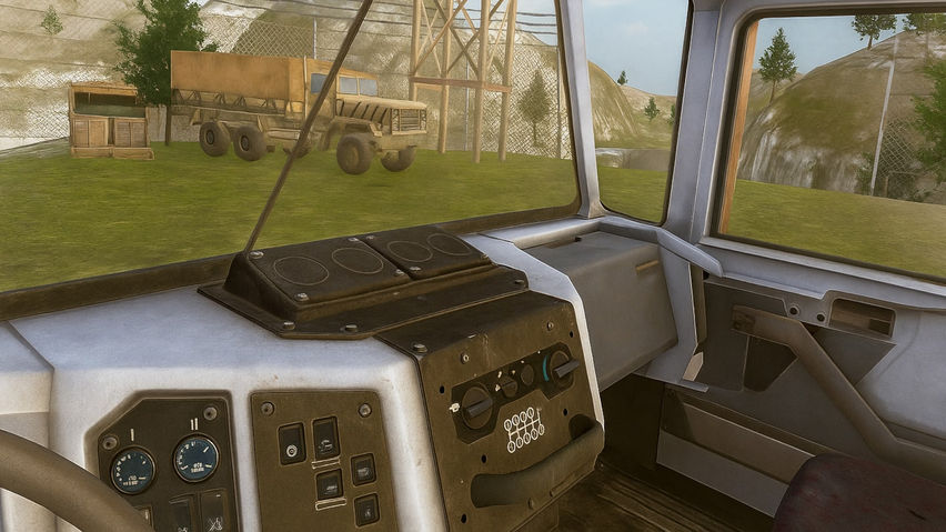 US Army Truck Driving War Convoy