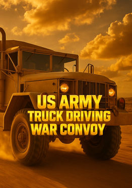 US Army Truck Driving War Convoy
