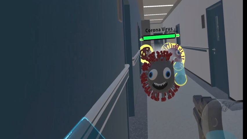 The reaction of a virus and soap
