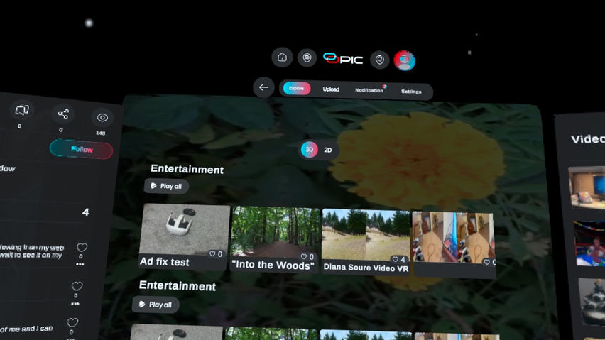 Opic3D: Spatial Video & VR social