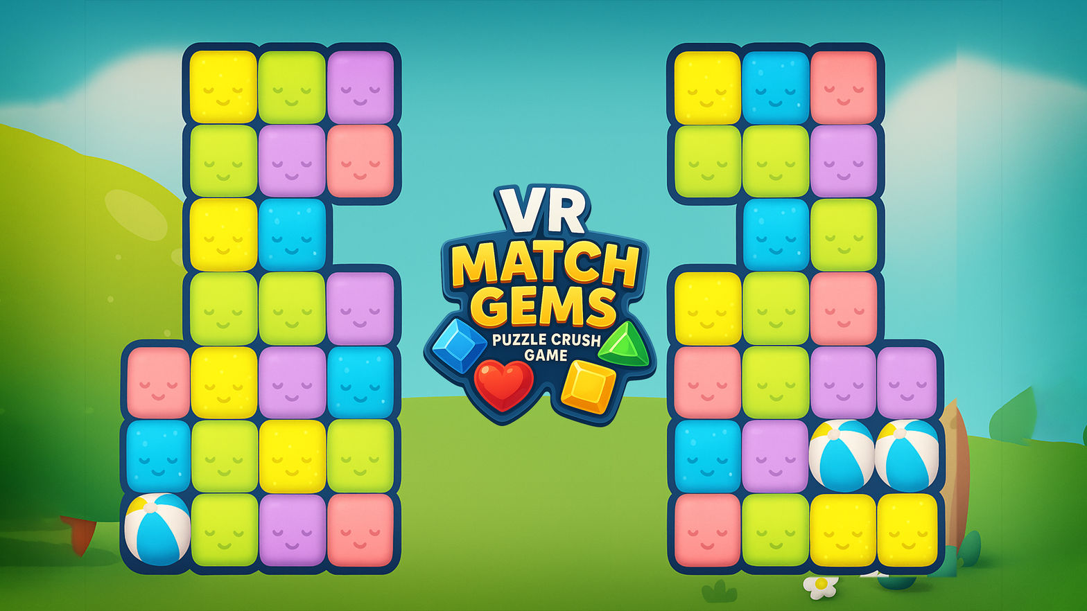 VR Match Gems – Puzzle Crush Game