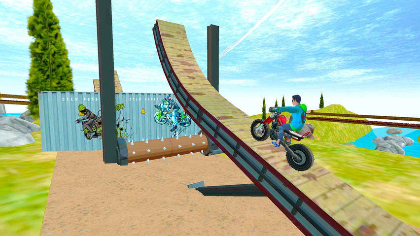 3D Stunt Bike Extreme Rush VR Ride