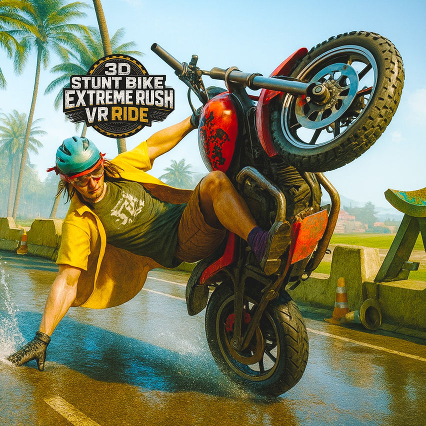 3D Stunt Bike Extreme Rush VR Ride