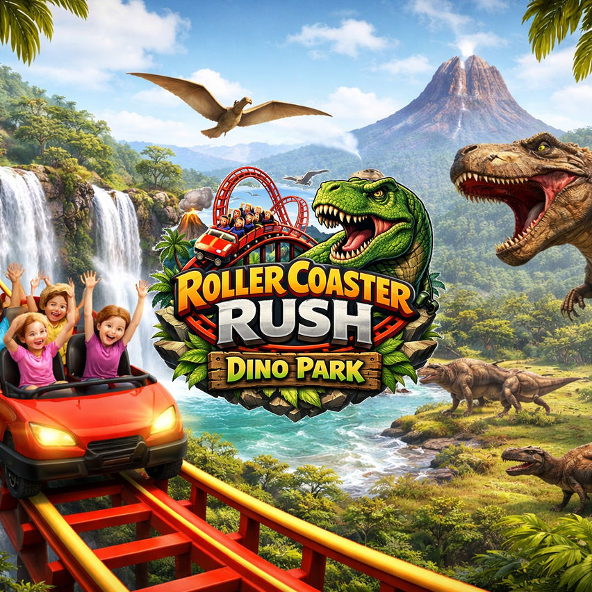 Roller Coaster Rush - Dino Park