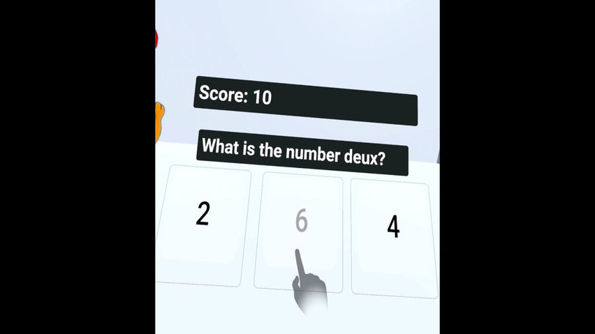 French Number Song Game VR