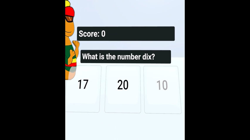 French Number Song Game VR