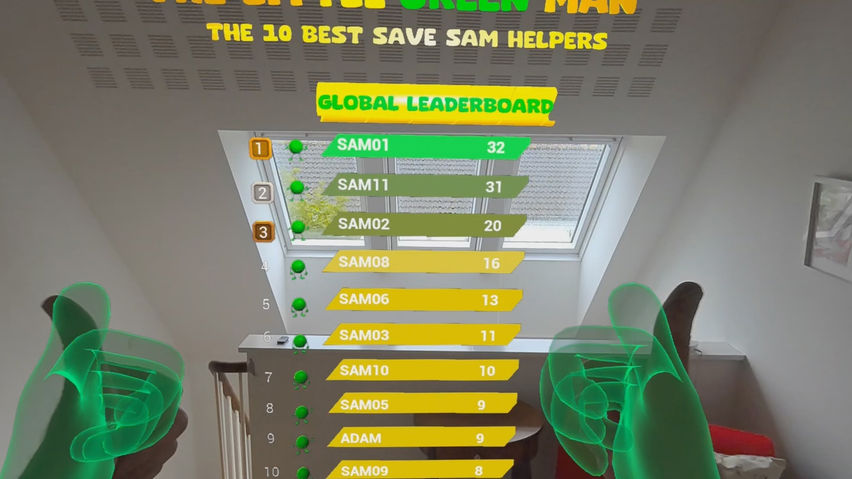 SAVE SAM THE LITTLE GREEN MAN