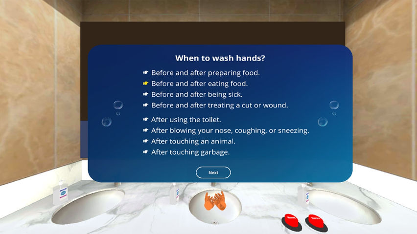 VR Hand Washing
