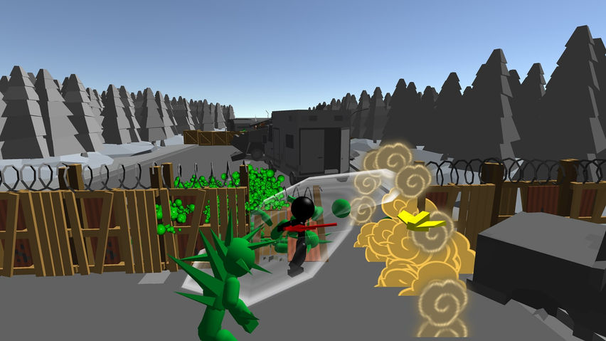 Stickman Killing Zombies VR