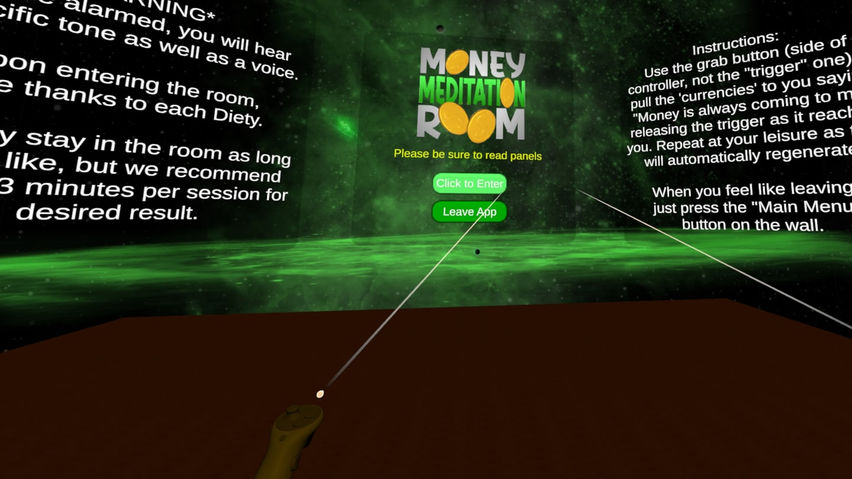 Money Meditation Room