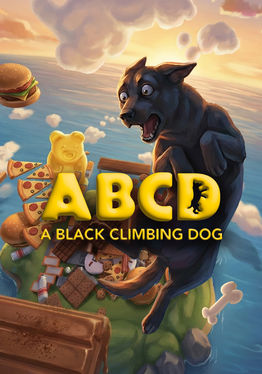 A Black Climbing Dog