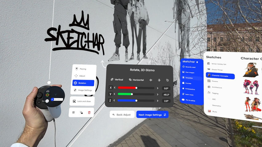SketchAR: MuralArt Drawing Projector