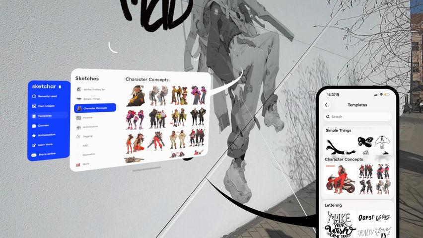 SketchAR: MuralArt Drawing Projector
