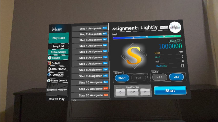 Sigure: VR Piano Game