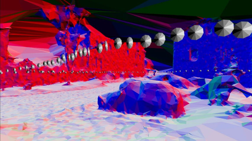 3D scan of a snowy town