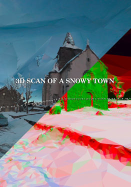 3D scan of a snowy town