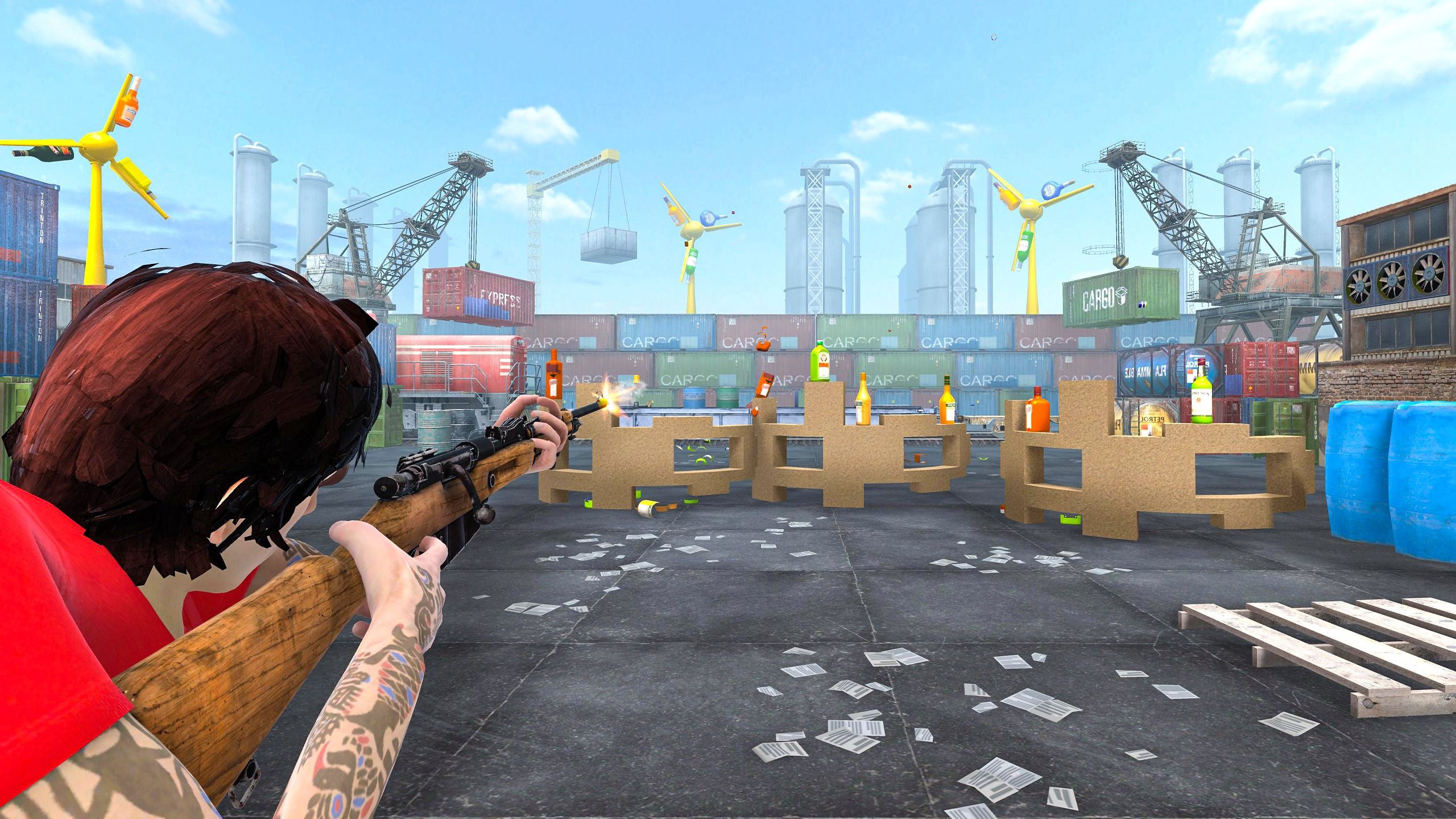 VR Bottle Shooter Quest App Lab Game