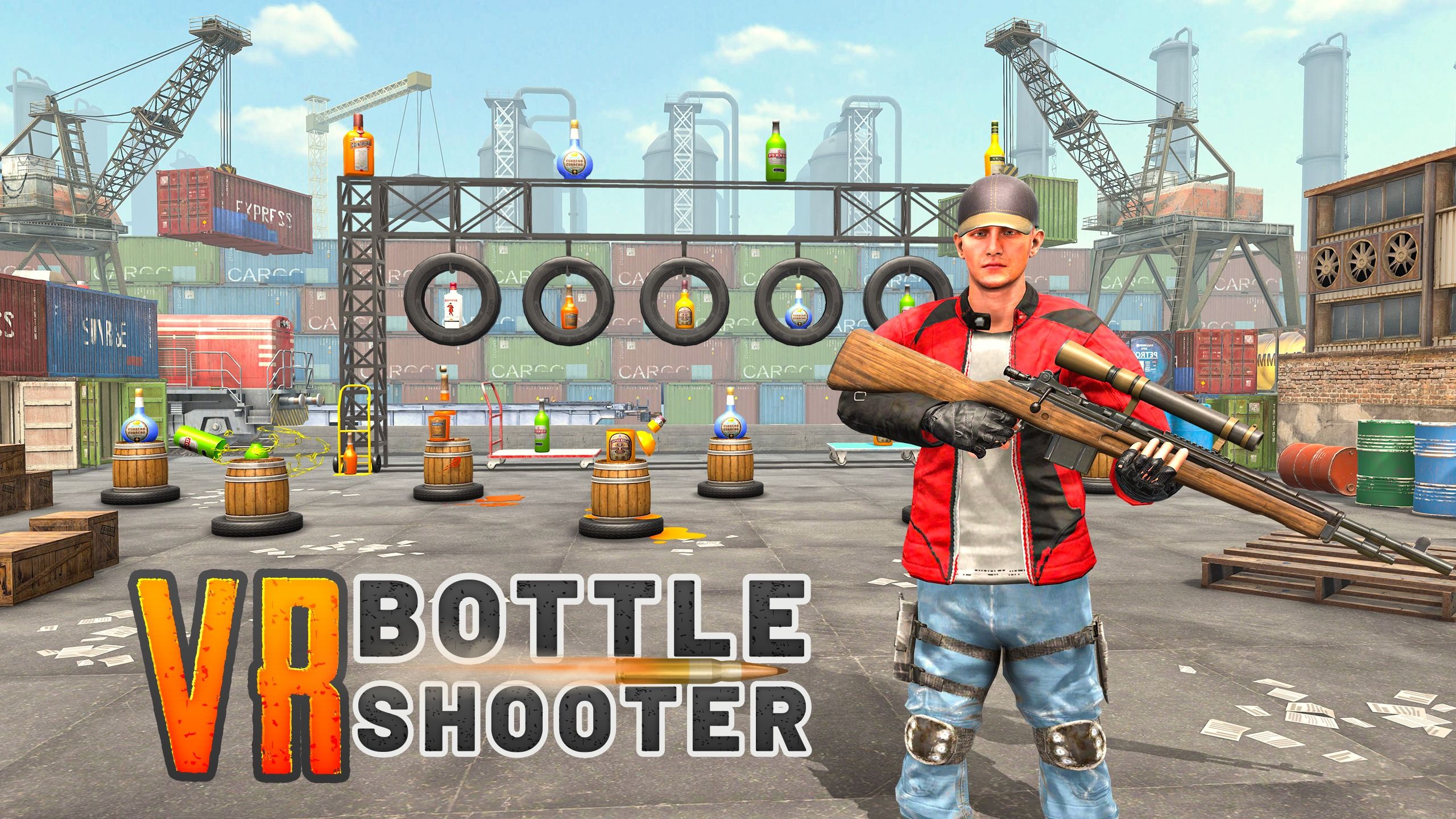 VR Bottle Shooter Quest App Lab Game