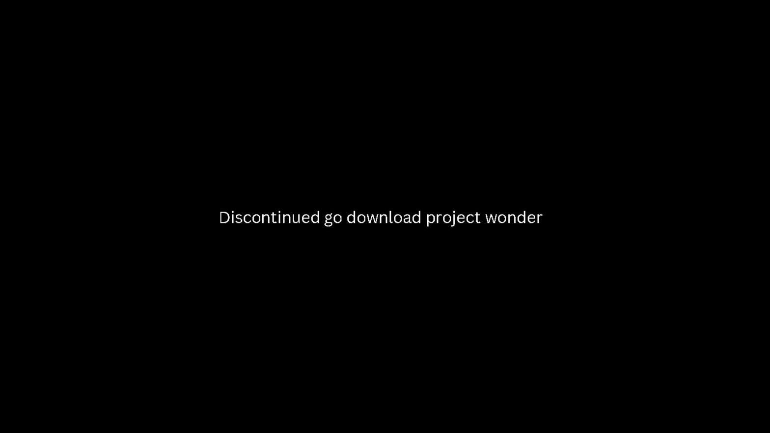 Discontinued go download project wonder