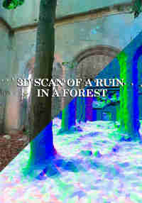 3D scan of a ruin in a forest