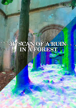3D scan of a ruin in a forest