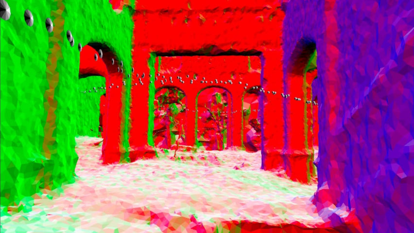 3D scan of a ruin in a forest