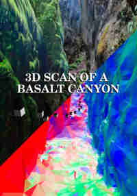 3D scan of a basalt canyon