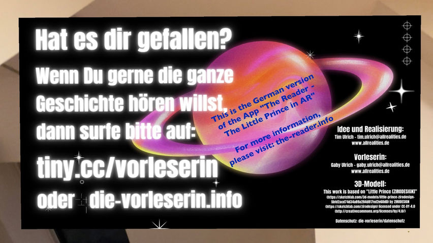 Die Vorleserin - Der kleine Prinz in AR - German version