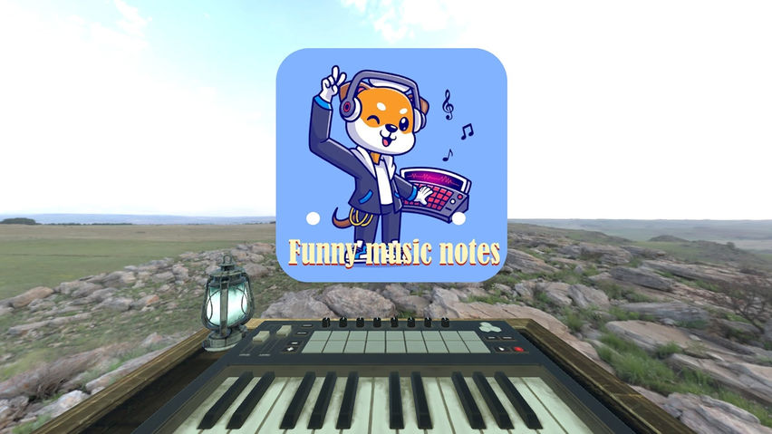 Funny music notes