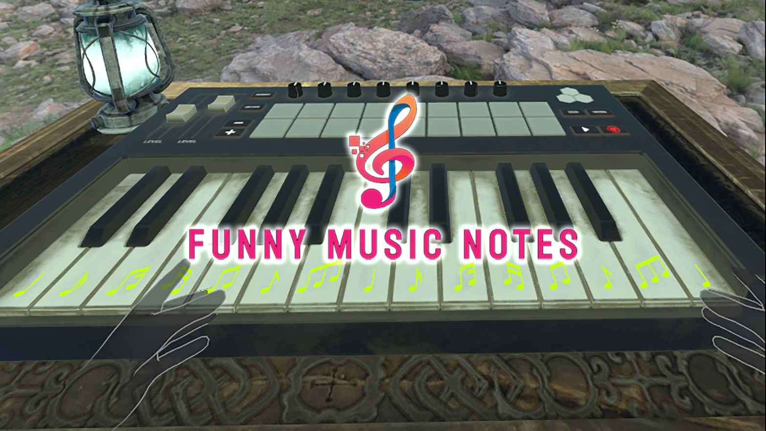 Funny music notes