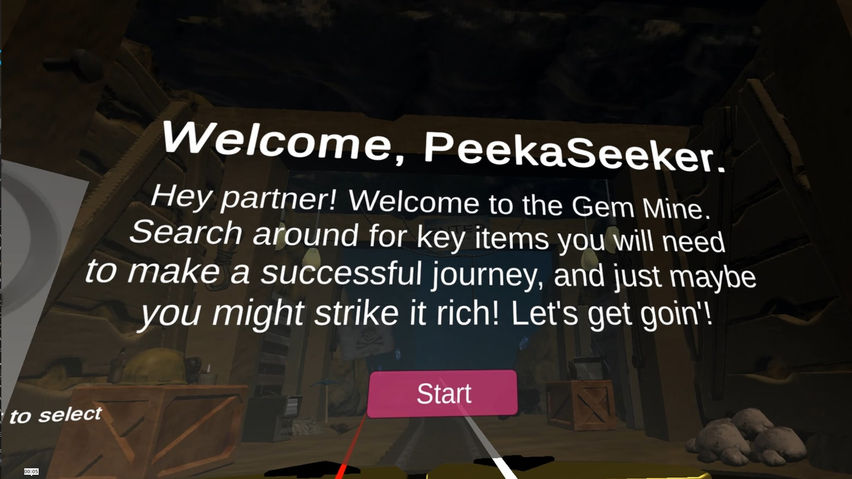 PeekaSeeks Gem Mine: Search and Find in VR