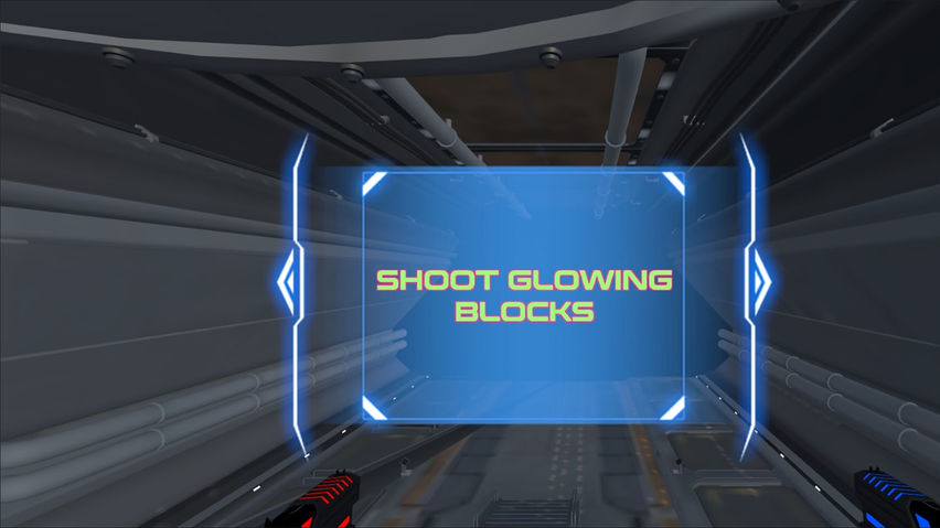 Shoot glowing blocks