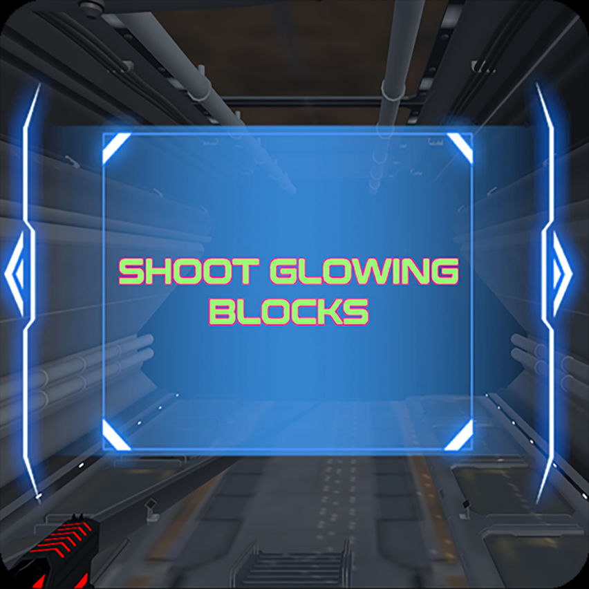 Shoot glowing blocks