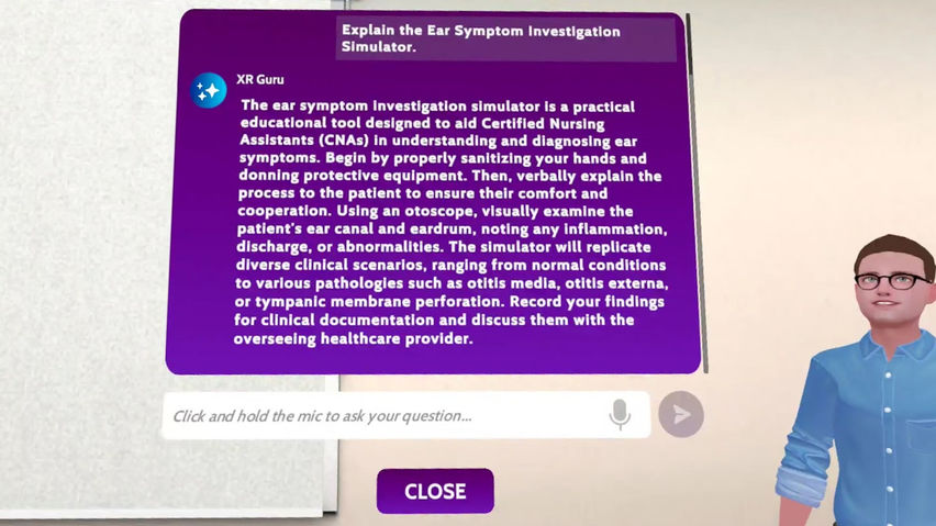 Ear Symptom Investigation Simulator