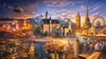 VR Travel Relax Bundle 6 Las Vegas Los Angeles London Paris Venice Pisa Florence