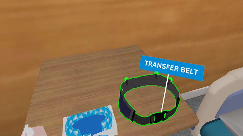 Ambulate using Transfer Belt Simulator