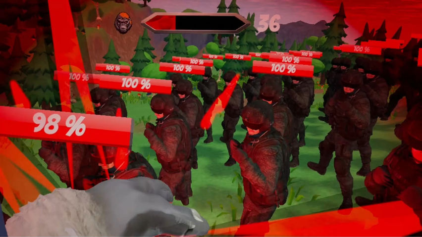 Gorilla vs 100 Men